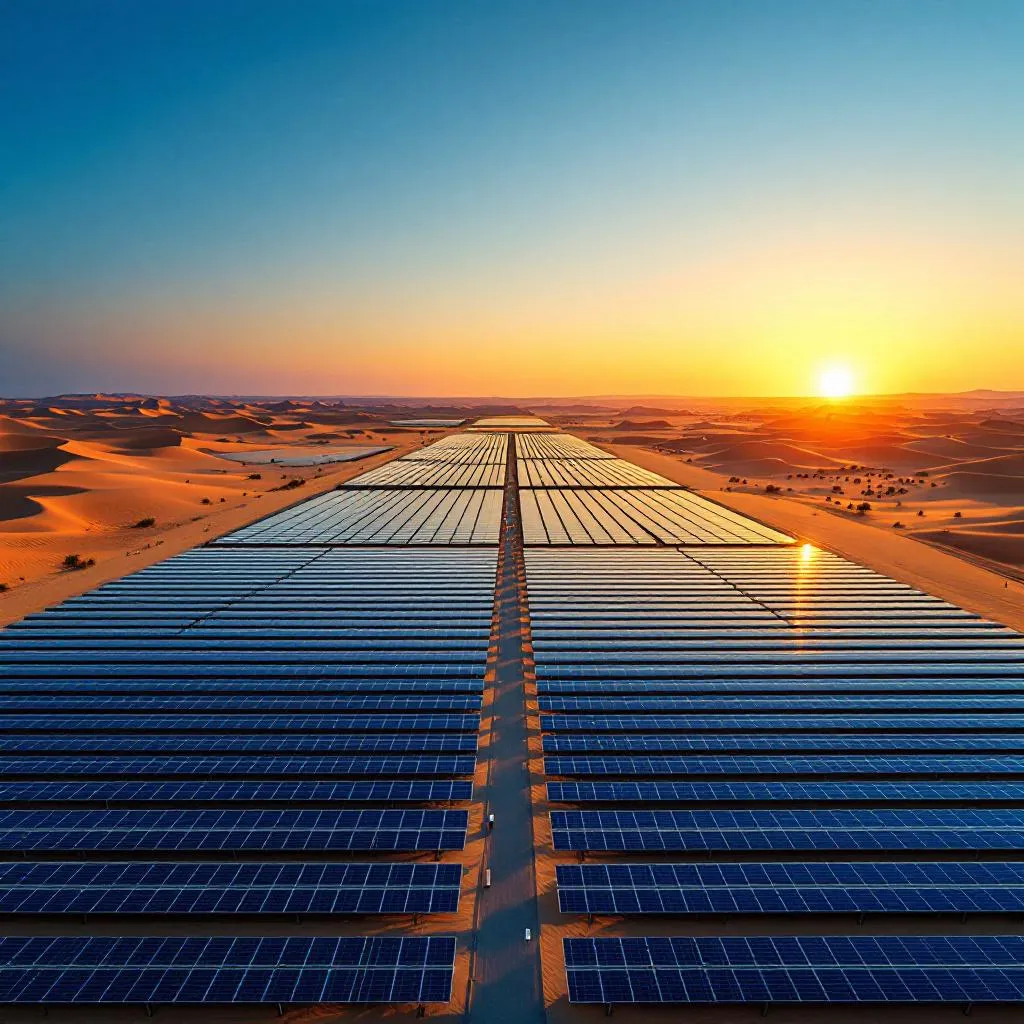 Solar power plant in GCC desert